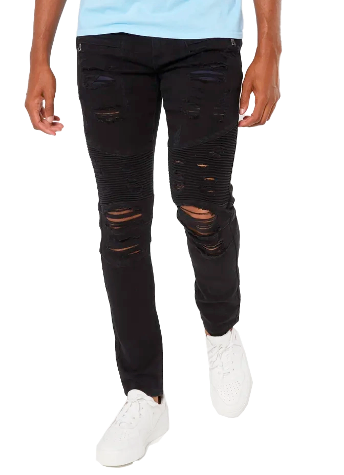 RUE 21 SUPREME FLEX MOTO JEANS BLACK - 521-602