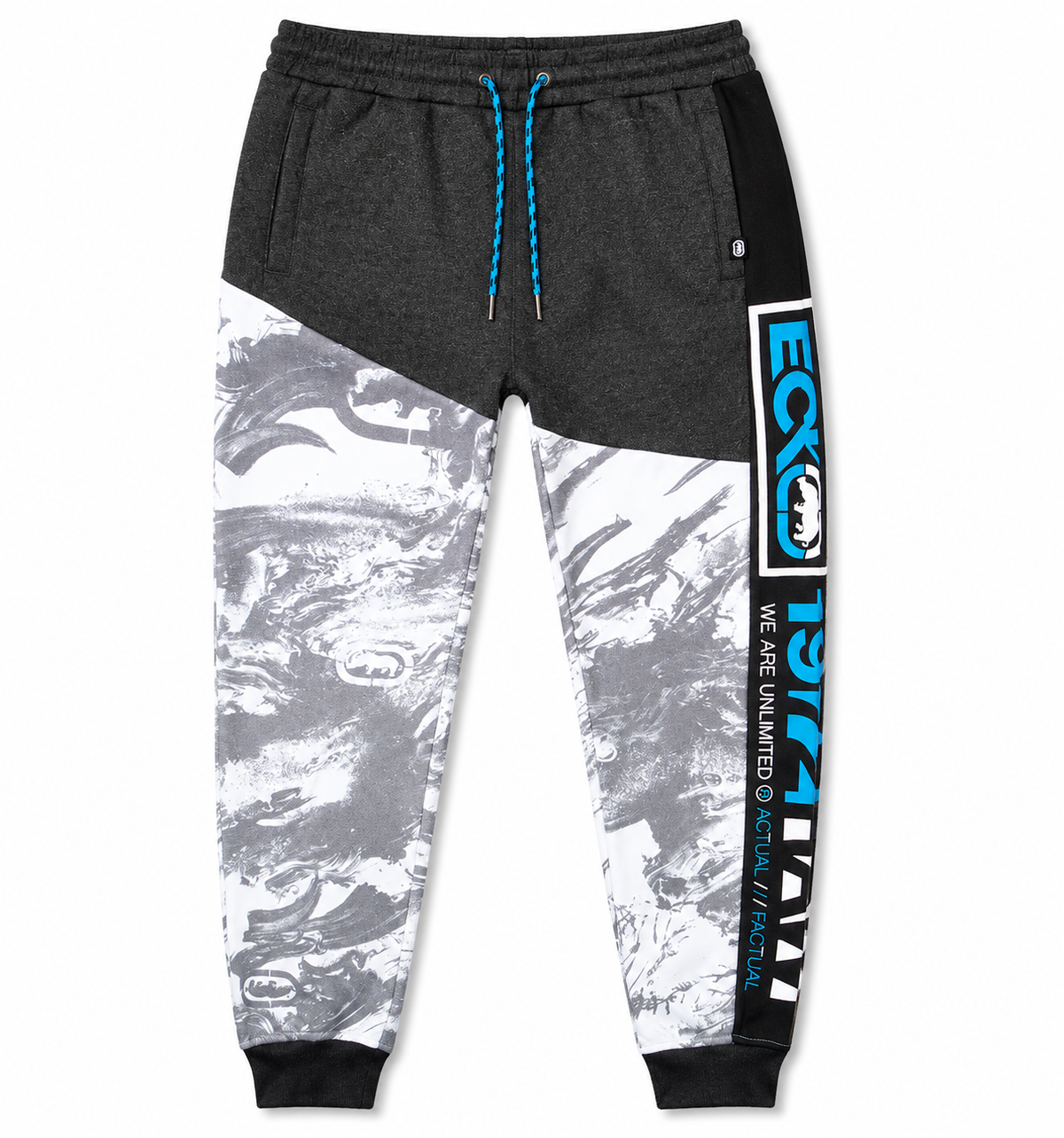 ECKO UNLTD FLEECE JOGGER PANTS CHARCOAL HTR/WHT - EO12G740 - Steal Deal