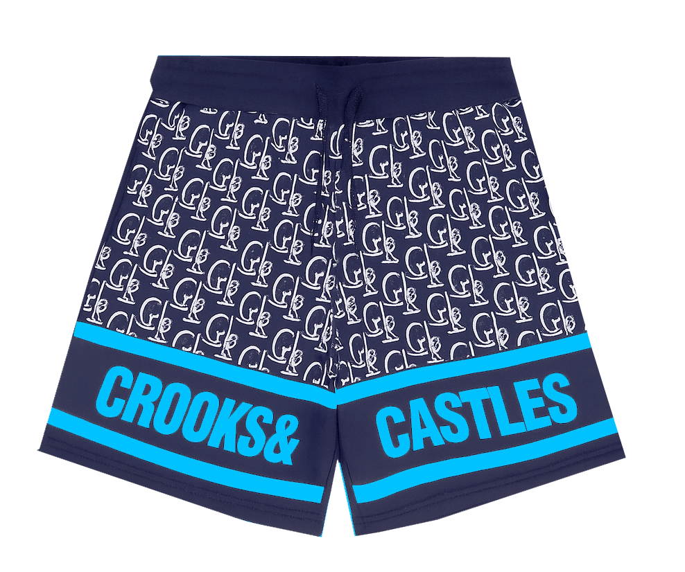 CROOKS & CASTLES SWEAT SHORTS NAVY - 2CC6516