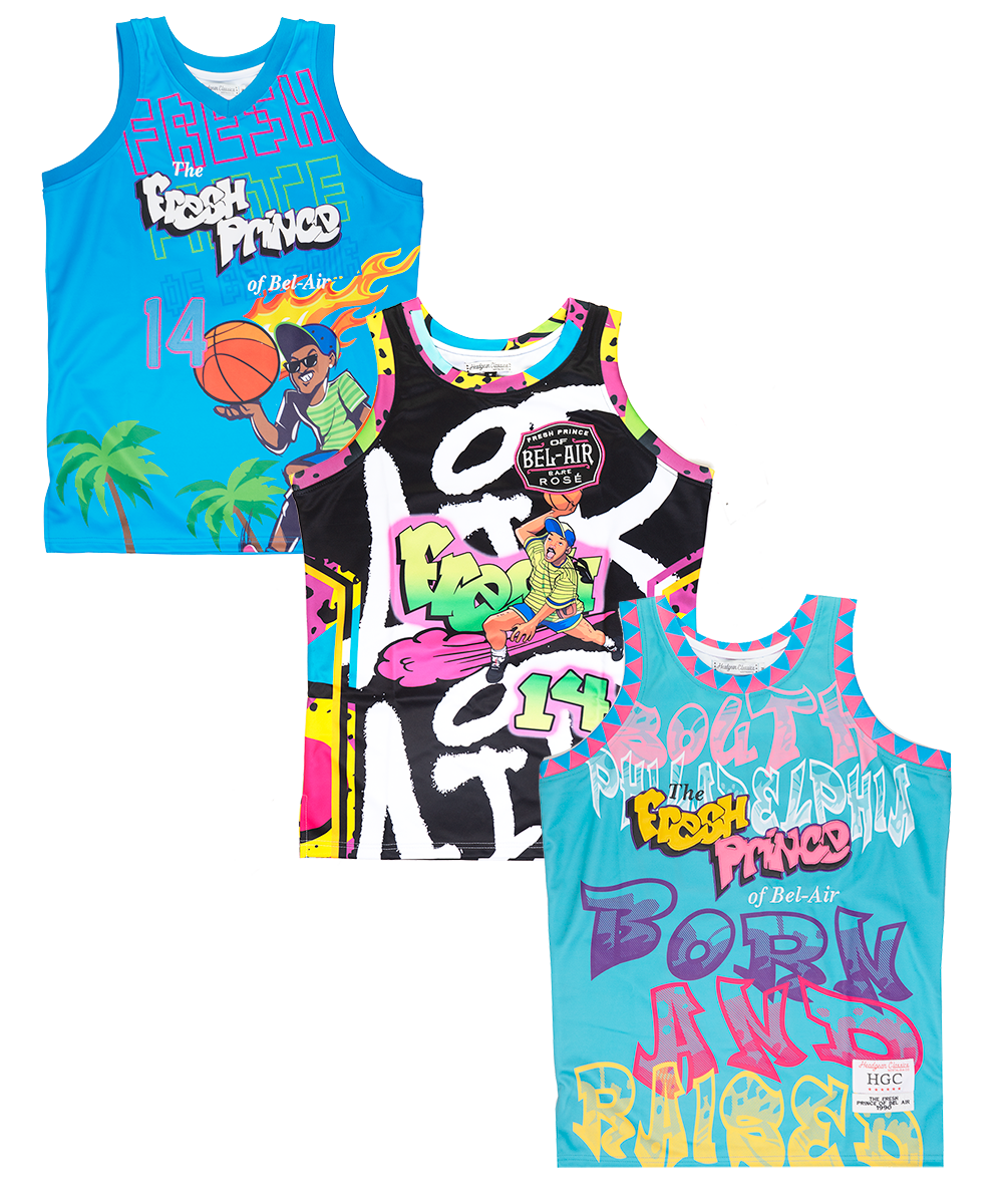 HEADGEAR ASSORTED FRESH PRINCE BASKETBALL JERSEY ASST - HGC-BBJ-FRP