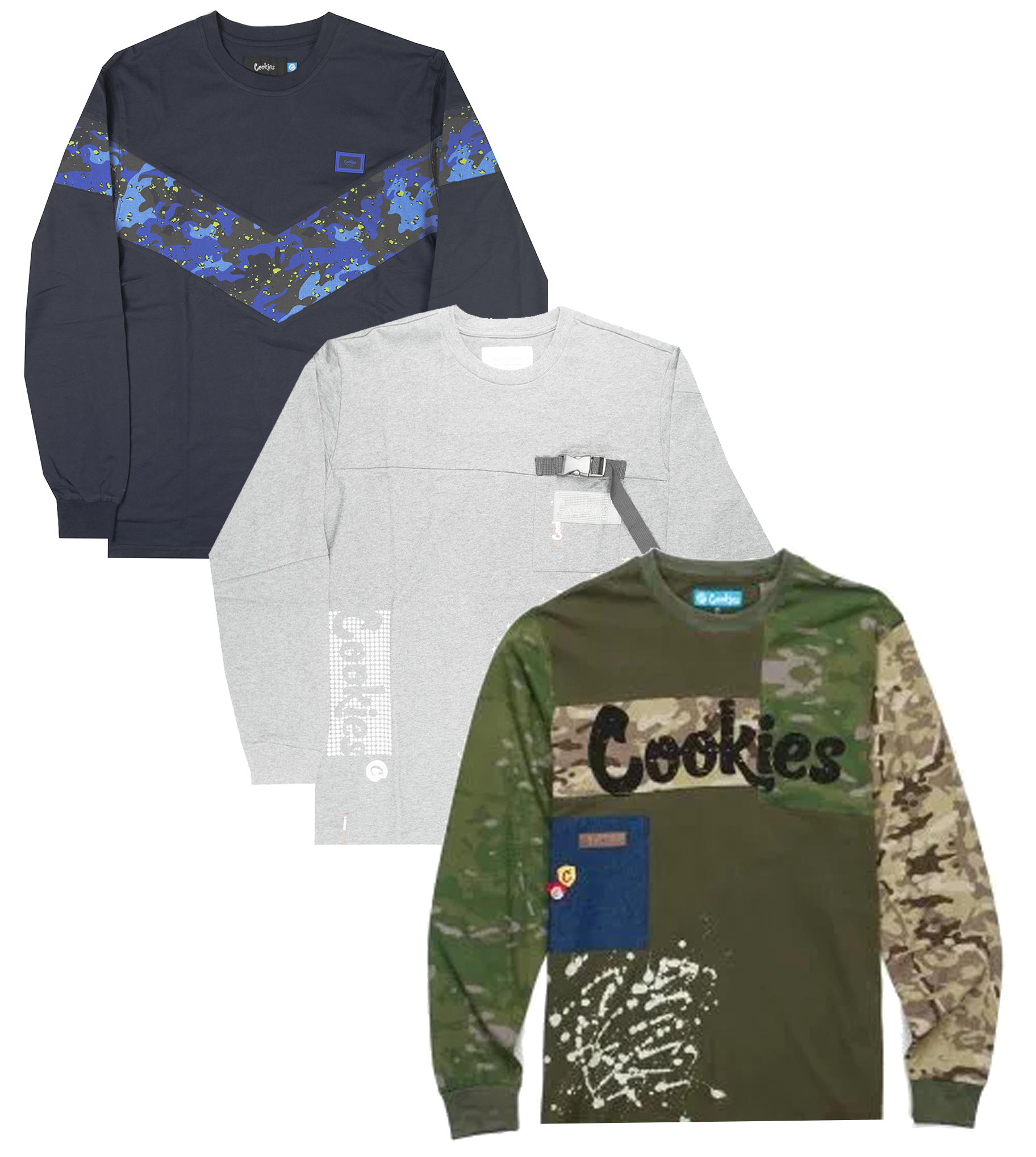 COOKIES ASSORTED LONG SLEEVE SHIRT ASST - CKELTS