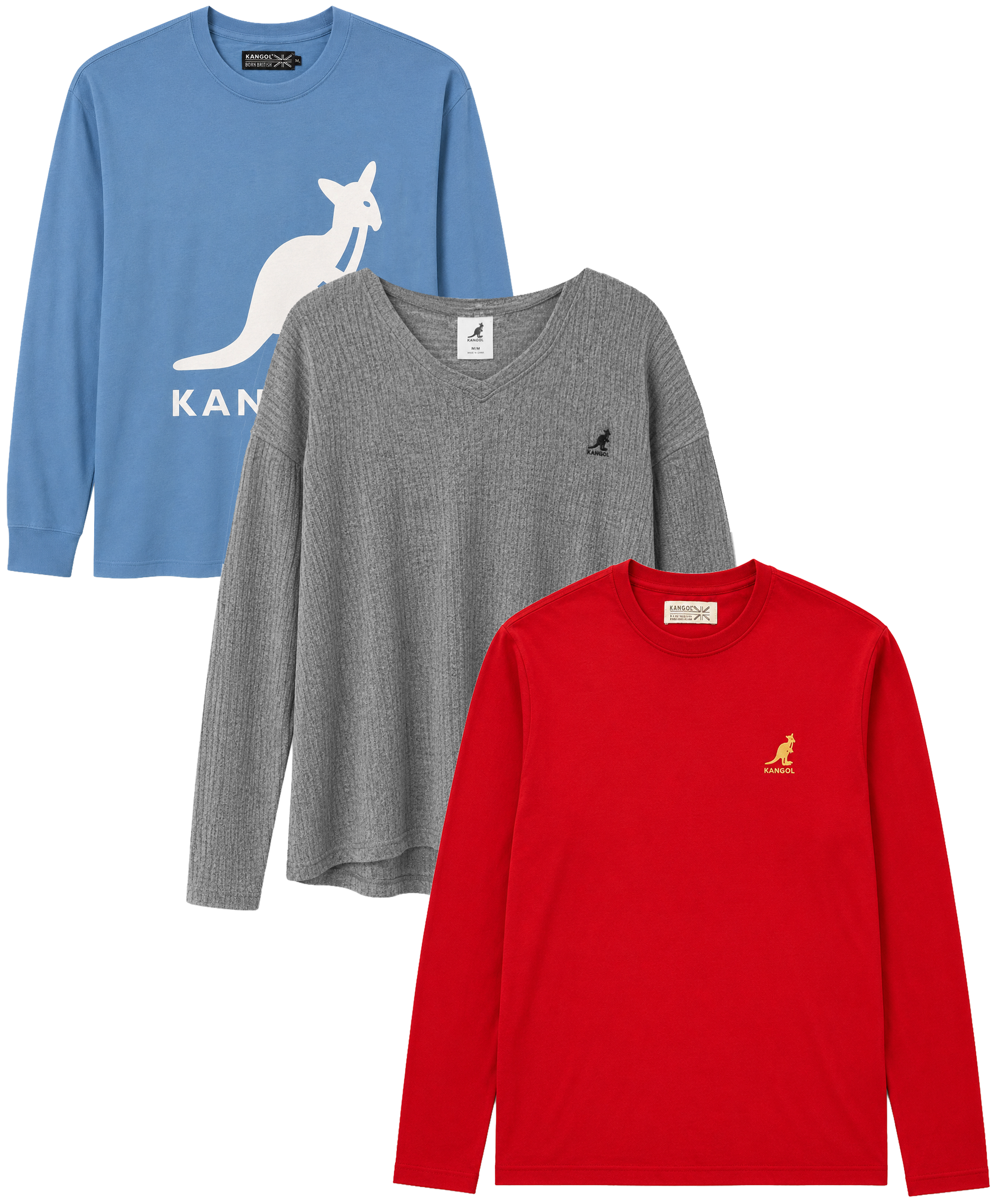 KANGOL ASSORTED GRAPHIC L/S SHIRTS ASST - KGLLTS26