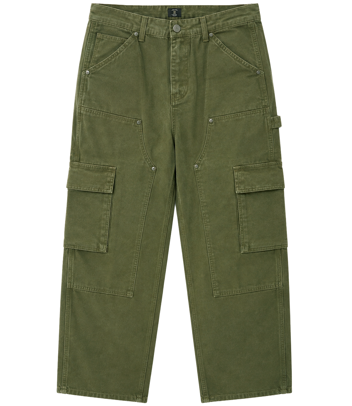EPTM WIDE LEG DENIM CARGO PANTS OLIVE - SIGMA