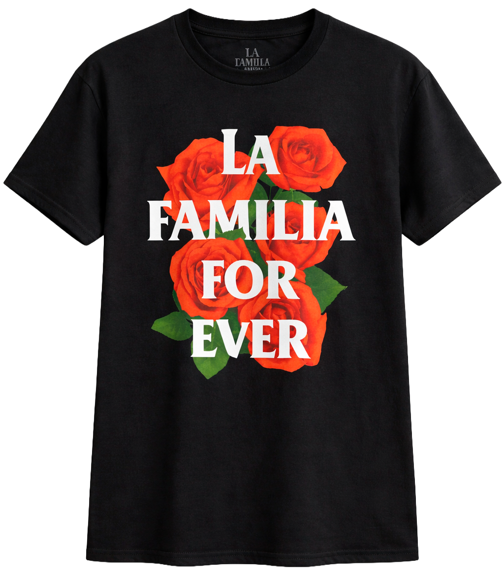 LA FAMILIA GRAPHIC T-SHIRT BLACK - LFHOL22SS002 - Steal Deal