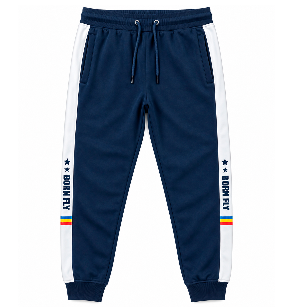 BORN FLY GRAPHIC JOGGER PANTS NAVY - B07B2630