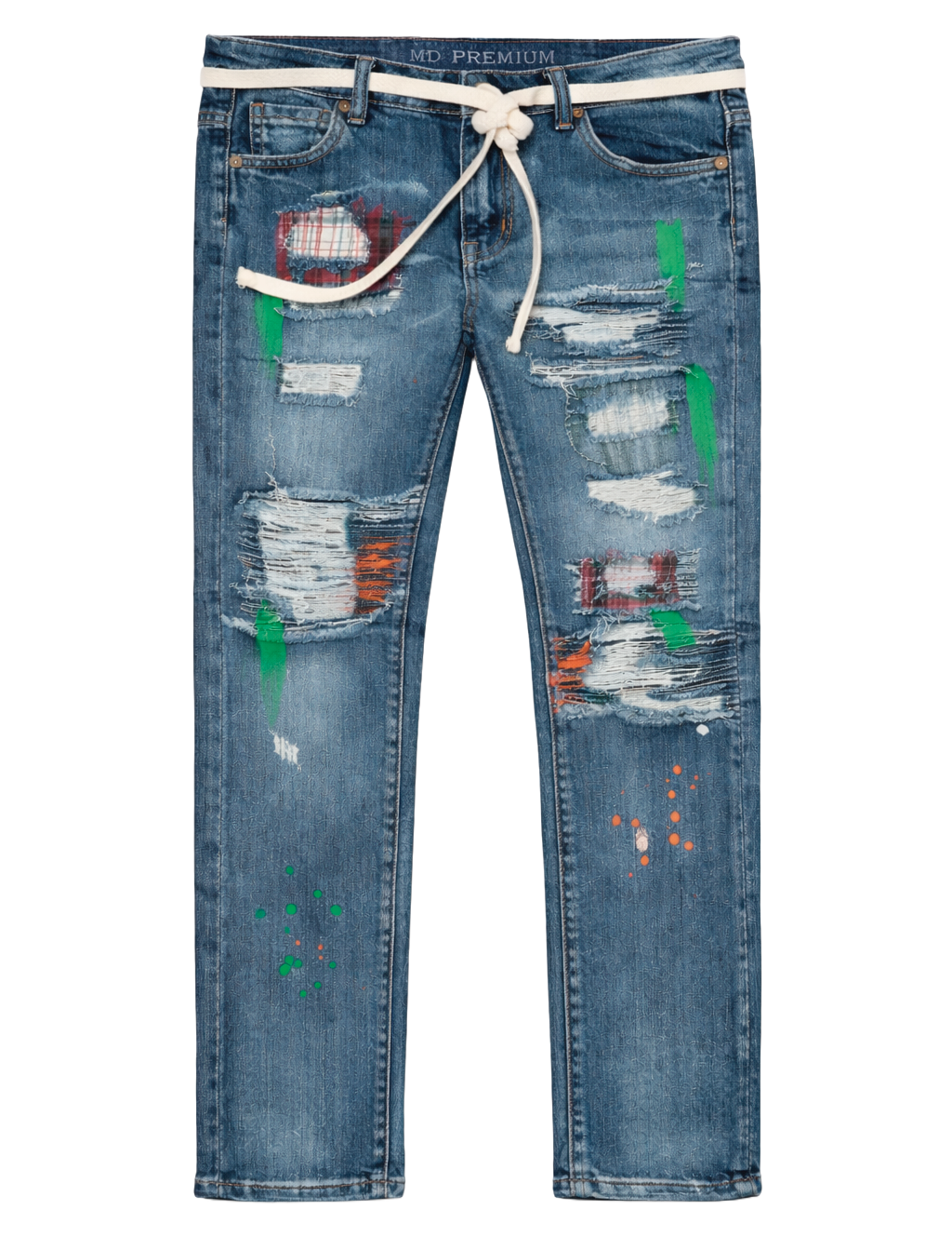 RUE 21 DISTRESSED DENIM JEANS MEDIUM BLUE - 612601