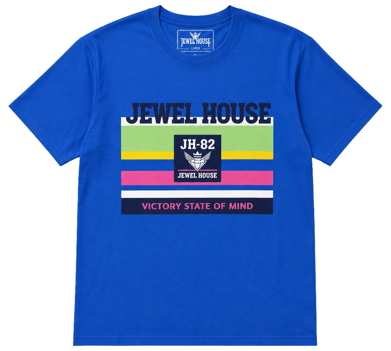 JEWEL HOUSE GRAPHIC T-SHIRT BLUE - JH05C1224