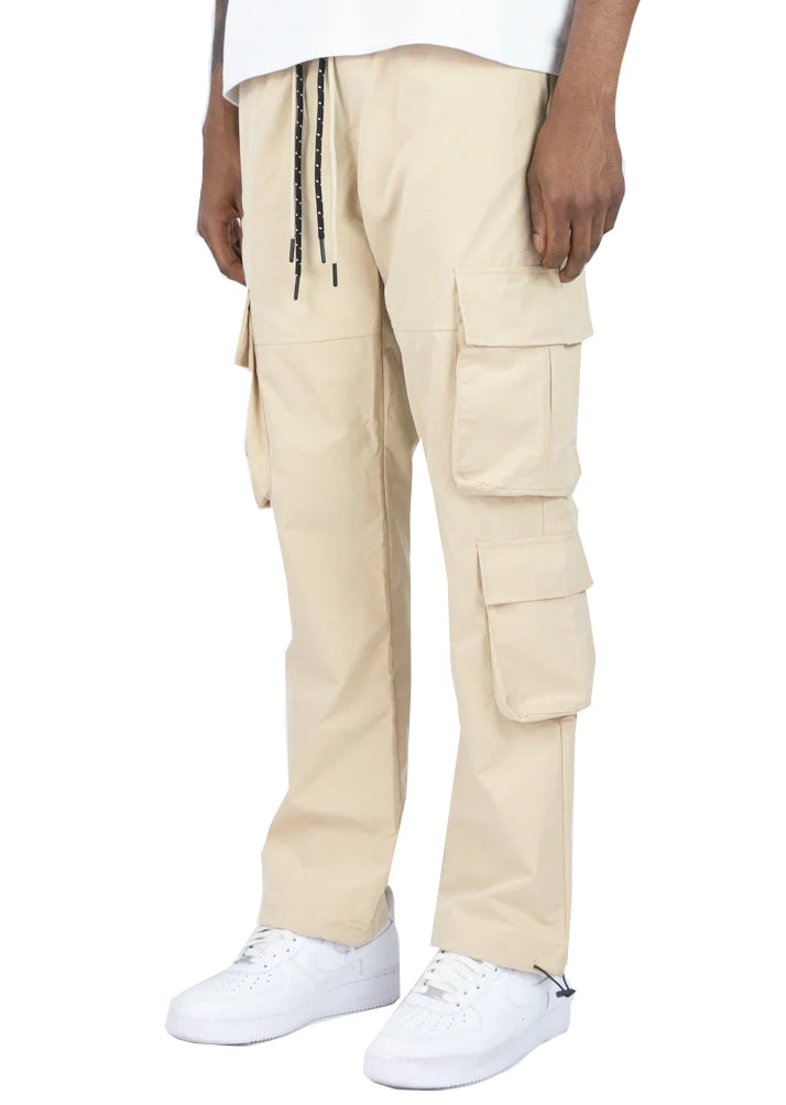 REBEL MINDS NYLON CARGO PANTS KHAKI - 541459R