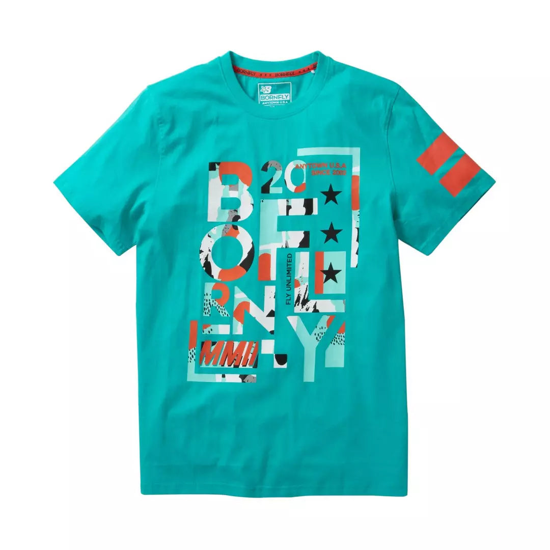 Born Fly Teal Short Sleeve Shirt - 2206T4404