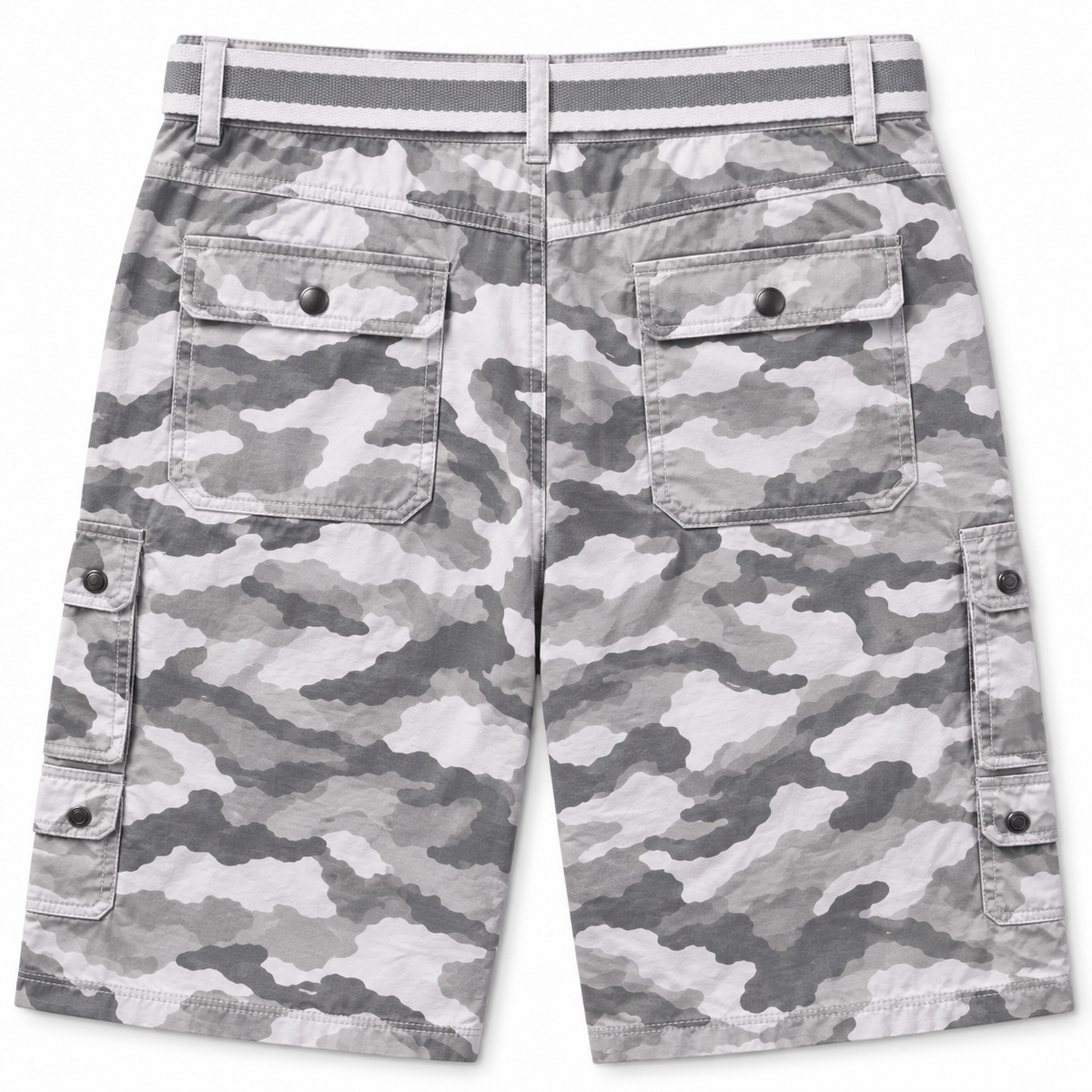 ECKO UNLTD BELTED CARGO SHORTS WHITE CAMO - EO10S11OM