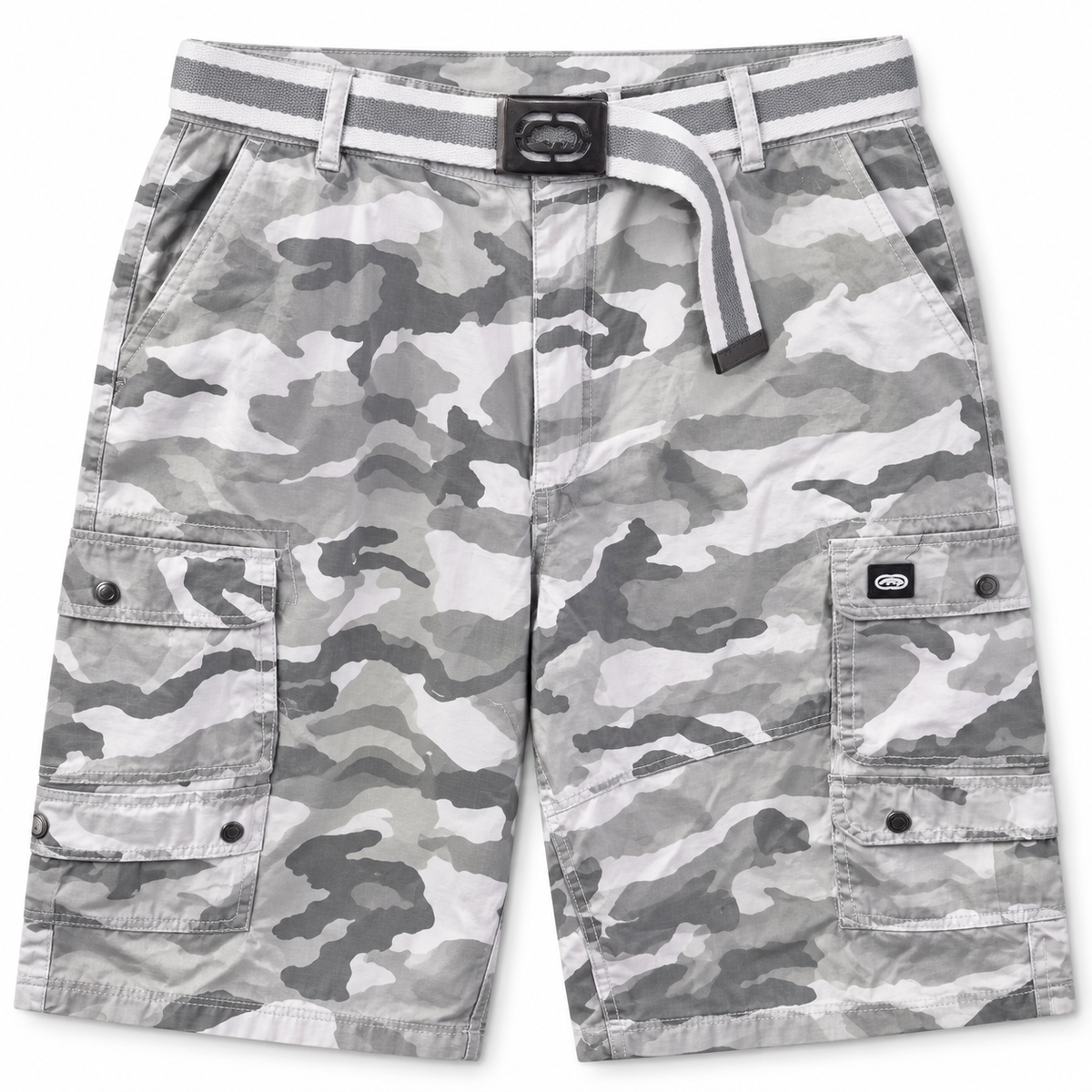 ECKO UNLTD BELTED CARGO SHORTS WHITE CAMO - EO10S11OM
