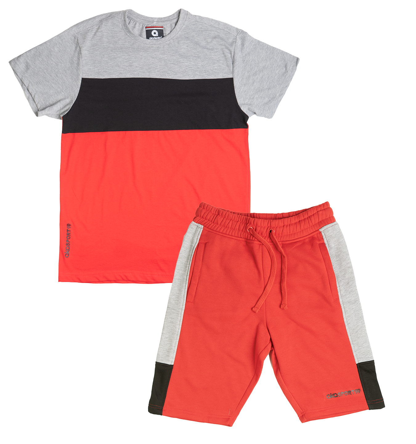 AKADEMIKS 2 PIECE SET RED - A12ST01