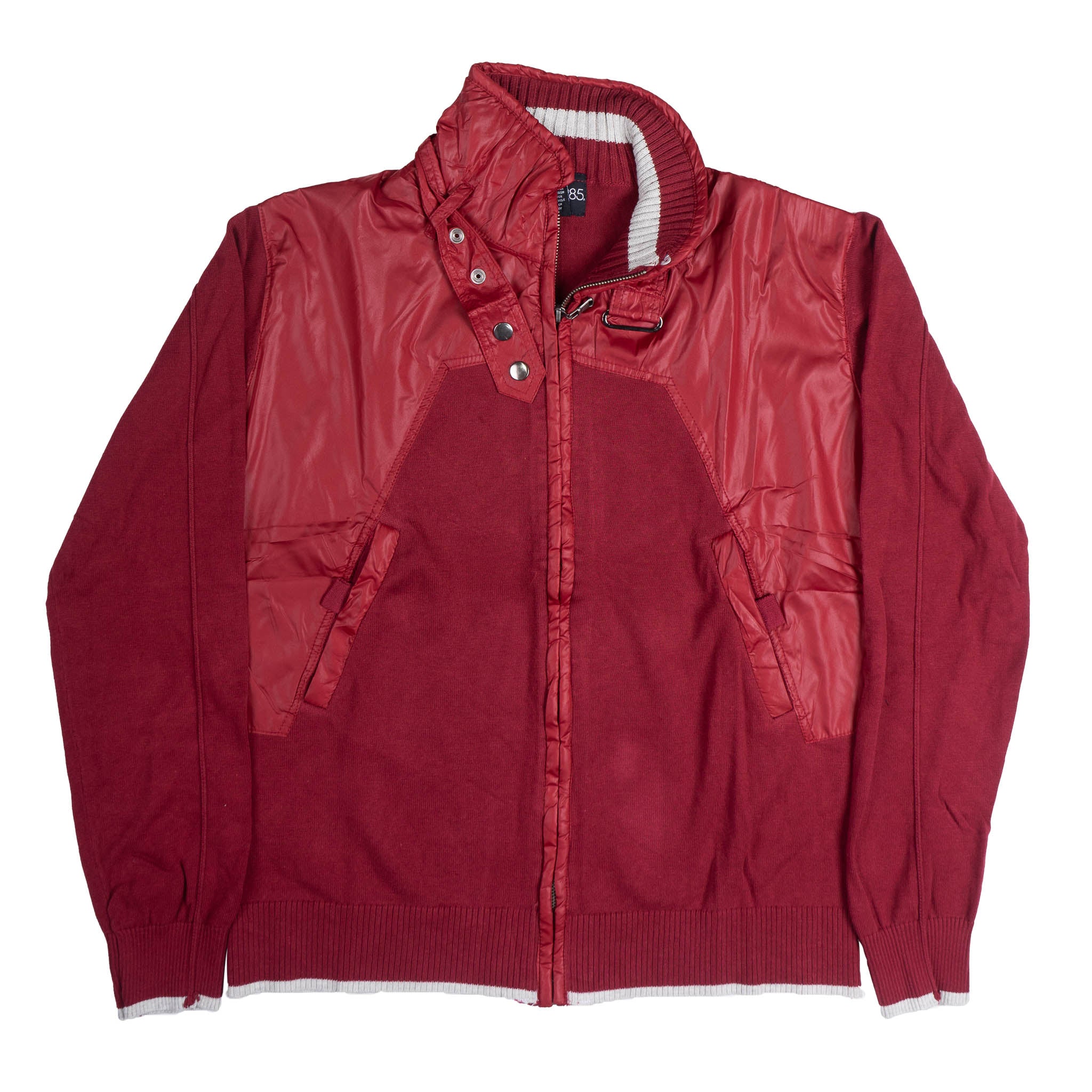 SILVER 985 MIXED MEDIA JACKET BURGUNDY - 34108