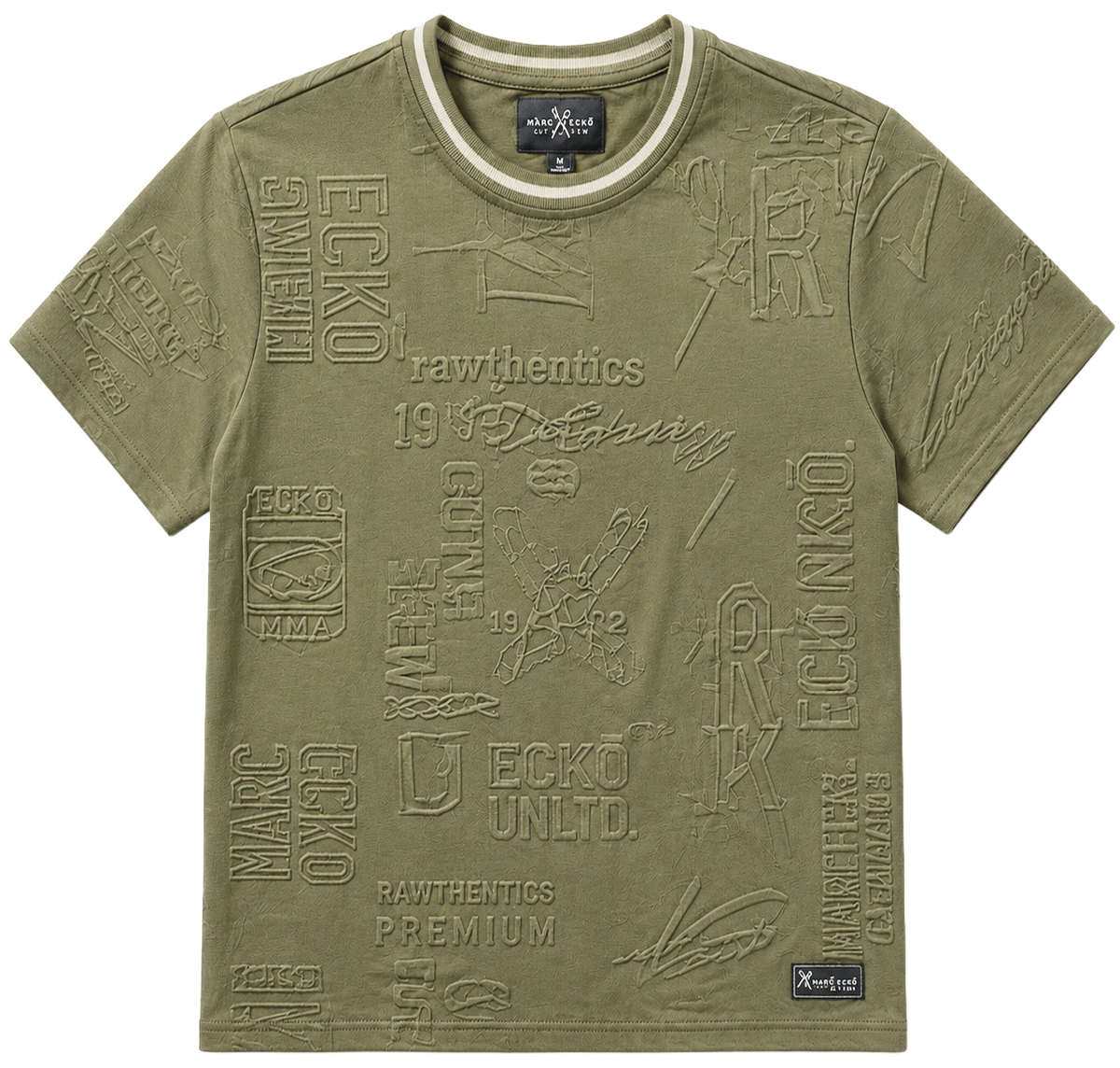 MARC ECKO EMBOSSED T-SHIRT VETIVER - ME15K089