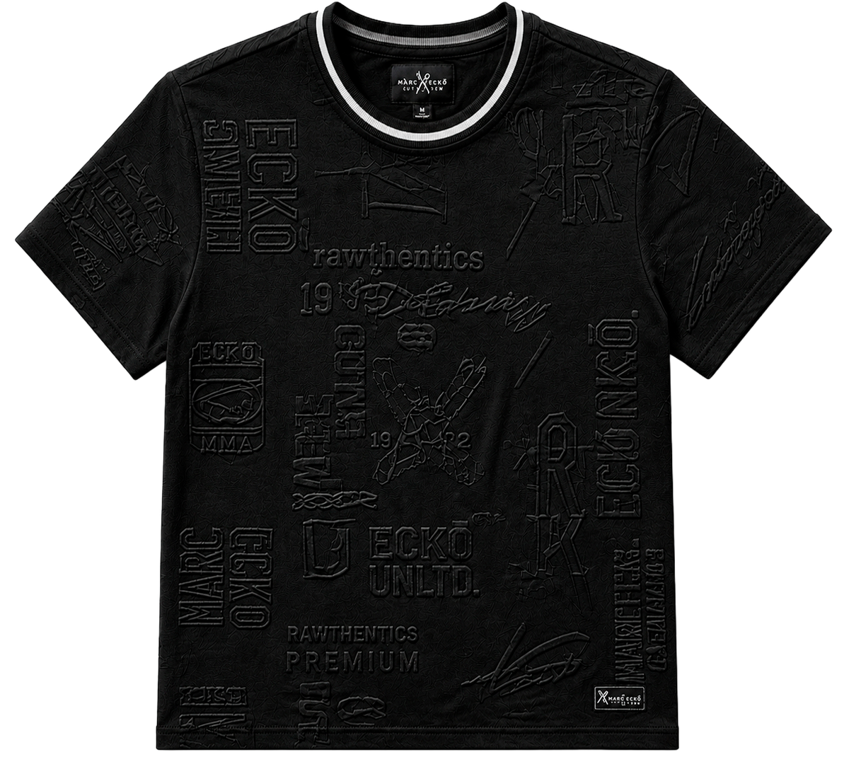 MARC ECKO EMBOSSED T-SHIRT BLACK - ME15K089