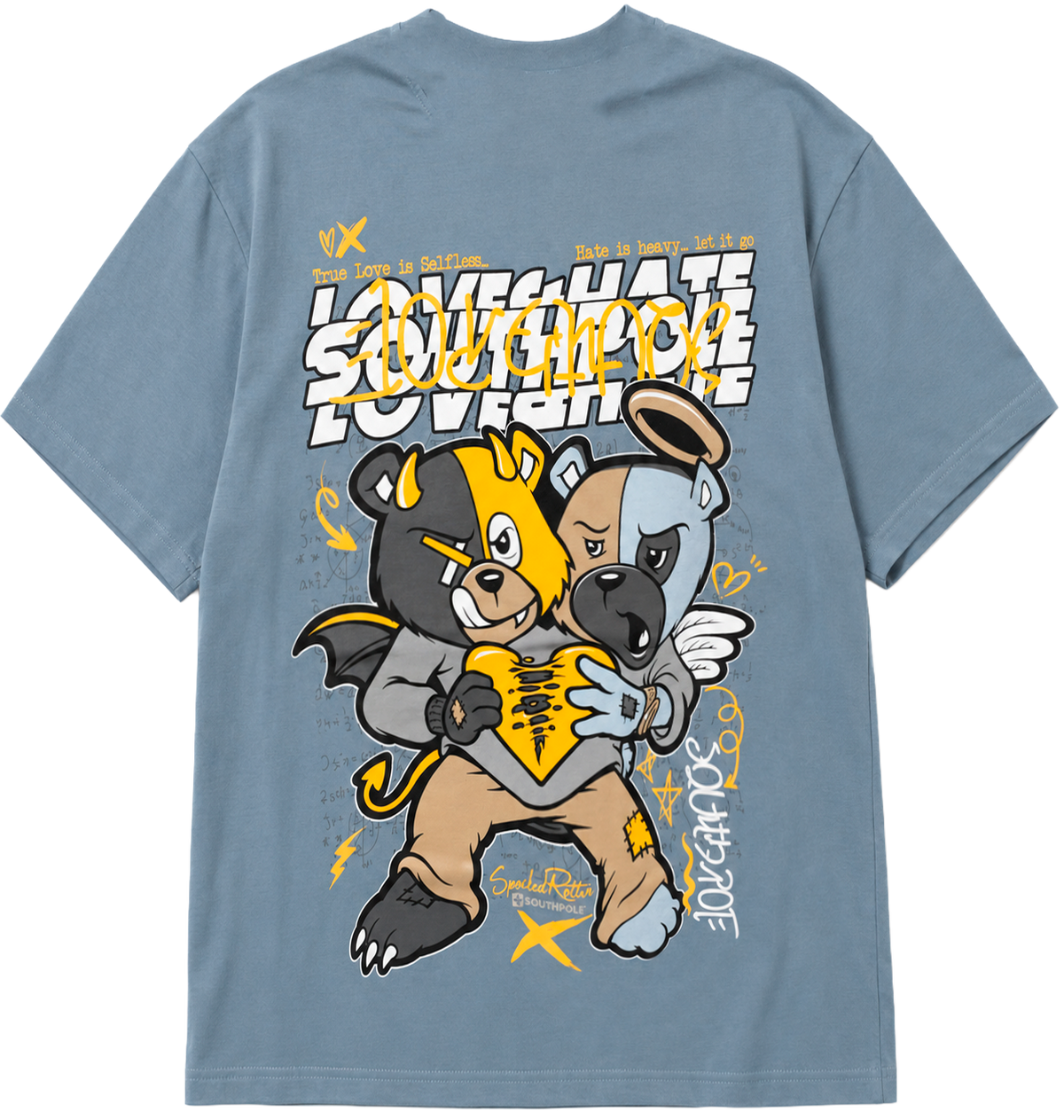 SOUTH POLE PREMIUM GRAPHIC T-SHIRT BLUE SHADOW - SM450162