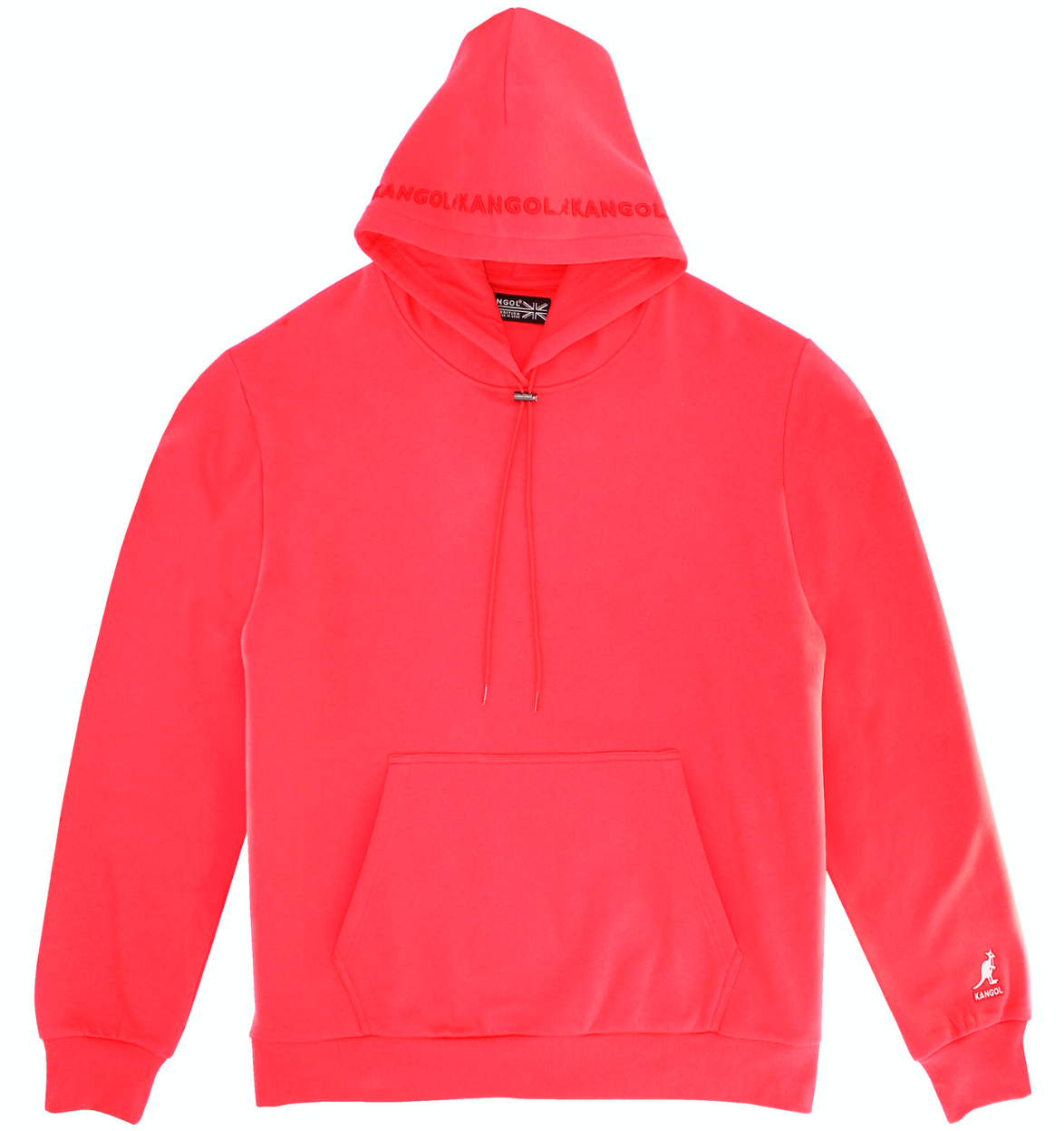 KANGOL FLEECE HOODIE CORAL - K96156