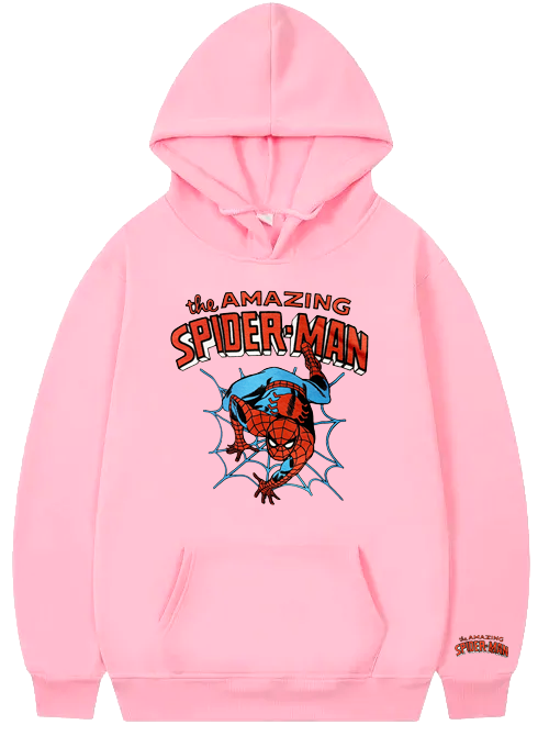 新品 バタフライ ピンク スパイダー 蝶と蜘蛛 レッド ブルー ネオン パーカー LICENSED AMAZING SPIDER-MAN HOODIE PINK - 7MC52B0066