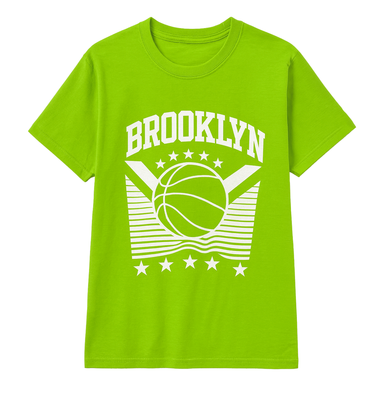 MELROSE PLACE GRAPHIC T-SHIRT NEON GREEN - BROOKLYN B-BALL