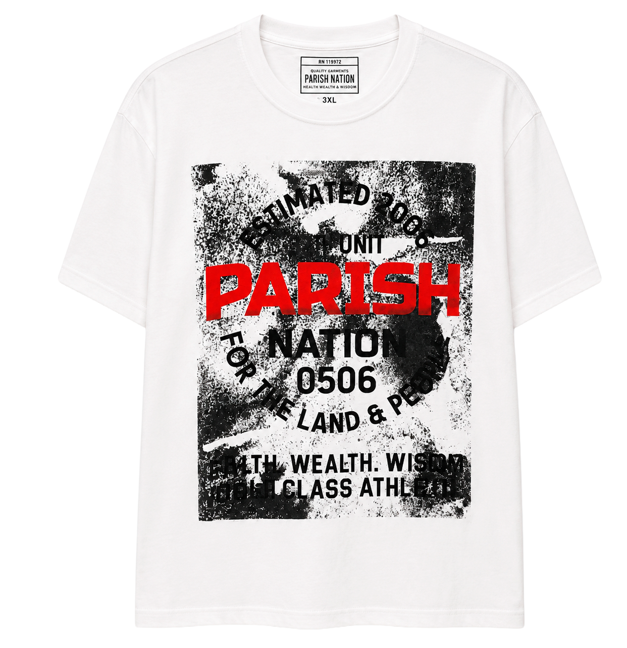 PARISH NATION GRAPHIC T-SHIRT WHITE - N07C1068