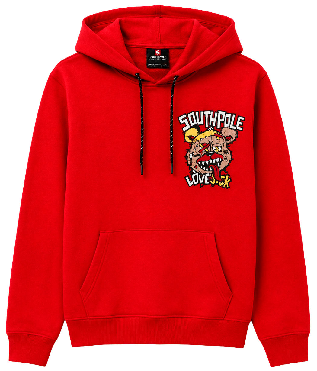 SOUTH POLE GRAPHIC HOODIE RED - SM451622
