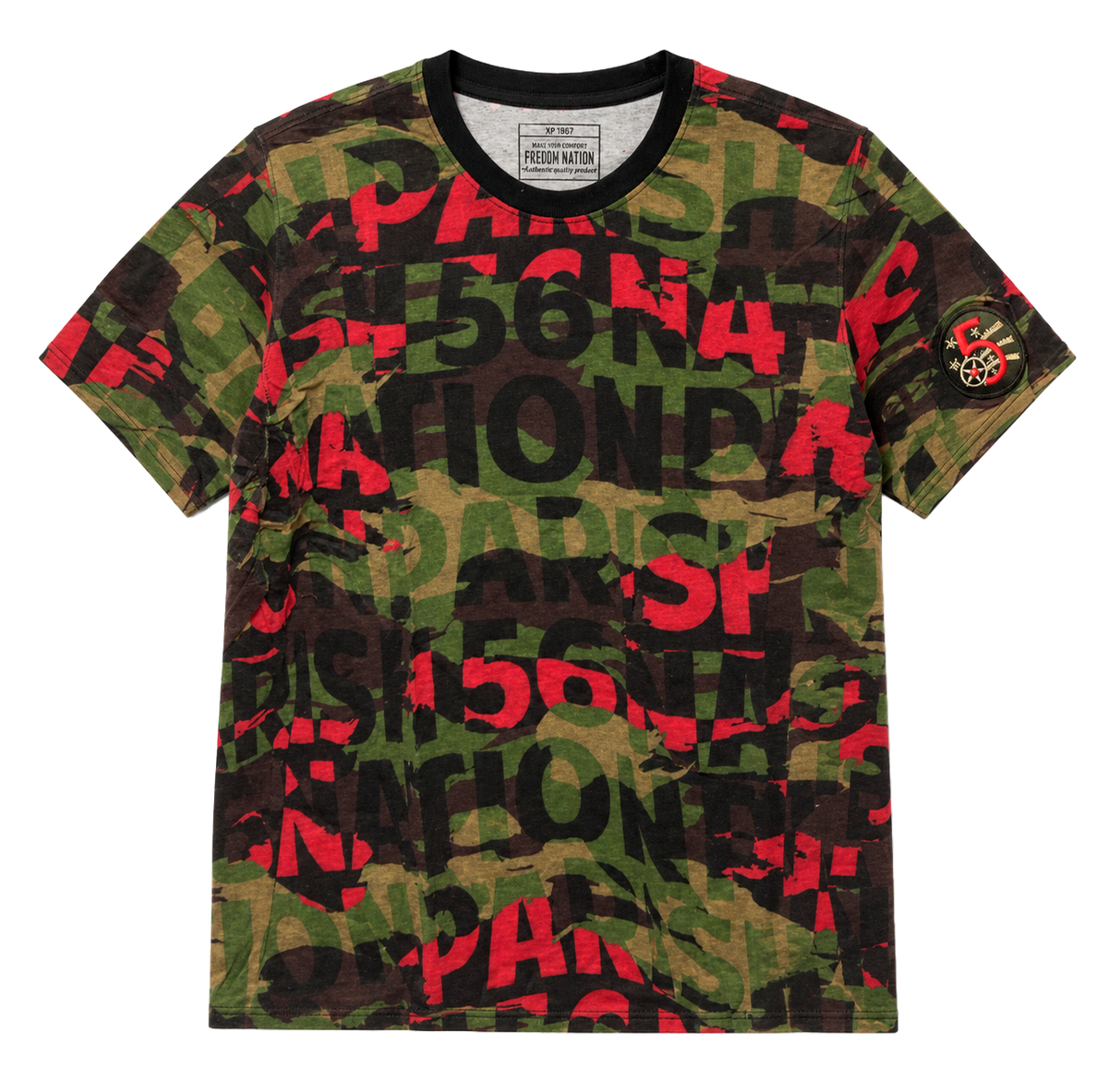 PARISH NATION GRAPHIC T-SHIRT BLACK - N07C1064