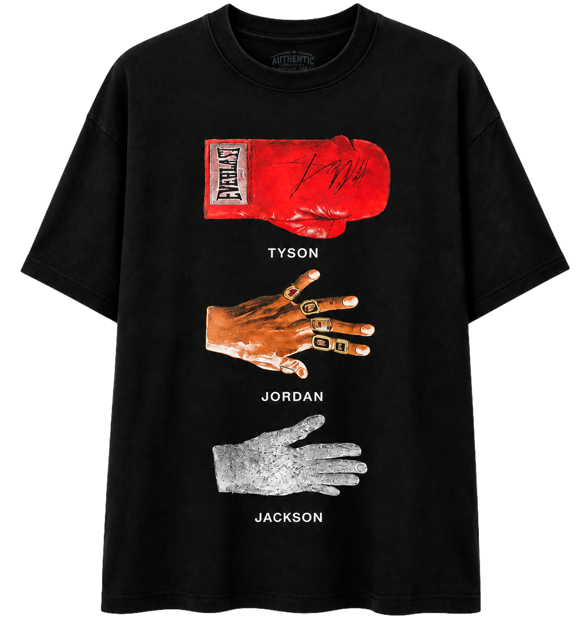 AUTHENTIC LEGENDS T-SHIRT BLACK - 3 MIKES