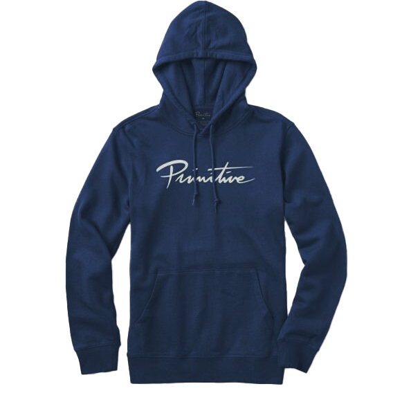 PRIMITIVE NUEVO HOODIE NAVY - LOGO SCRIPT