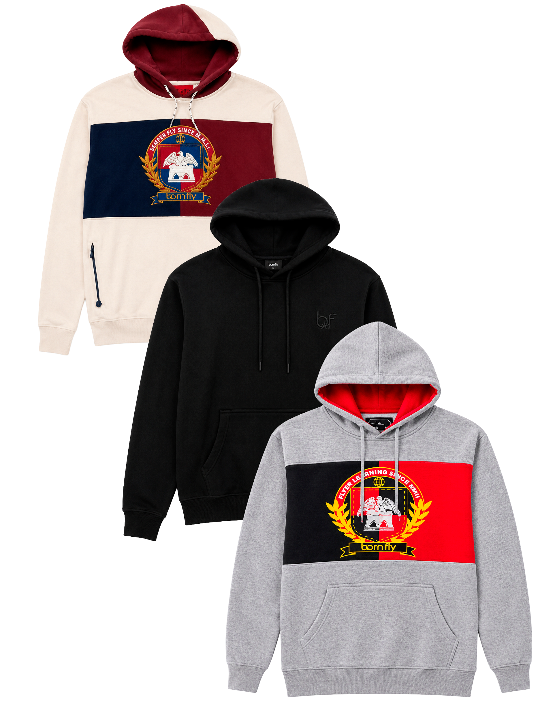 BORN FLY ASSORTED GRAPHIC HOODIES ASST - BFHDA