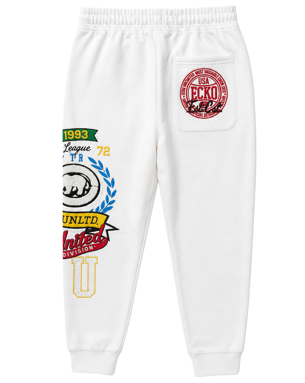 ECKO UNLTD FLEECE JOGGER PANT WHITE - EO15G1446