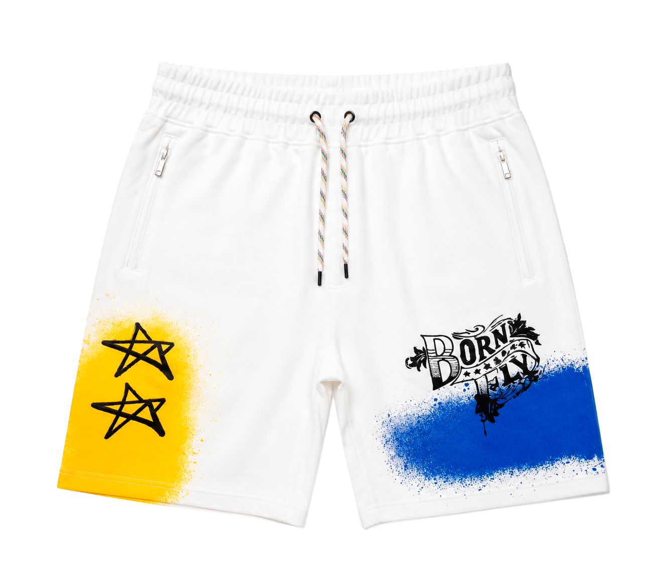 BORN FLY FLEECE SWEATSHORTS WHITE - 2002B3764