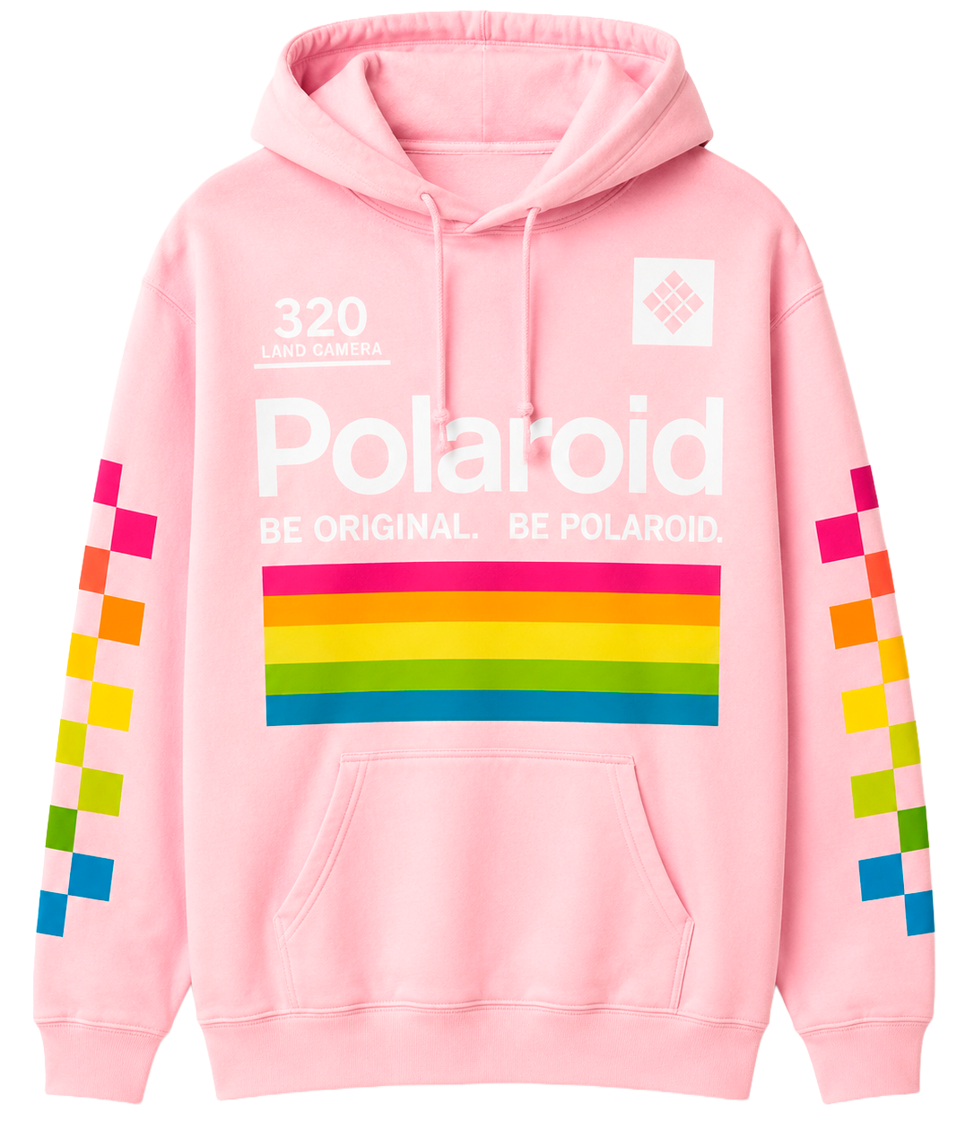 LICENSED POLAROID HOODIE PINK - 4PLO5013M