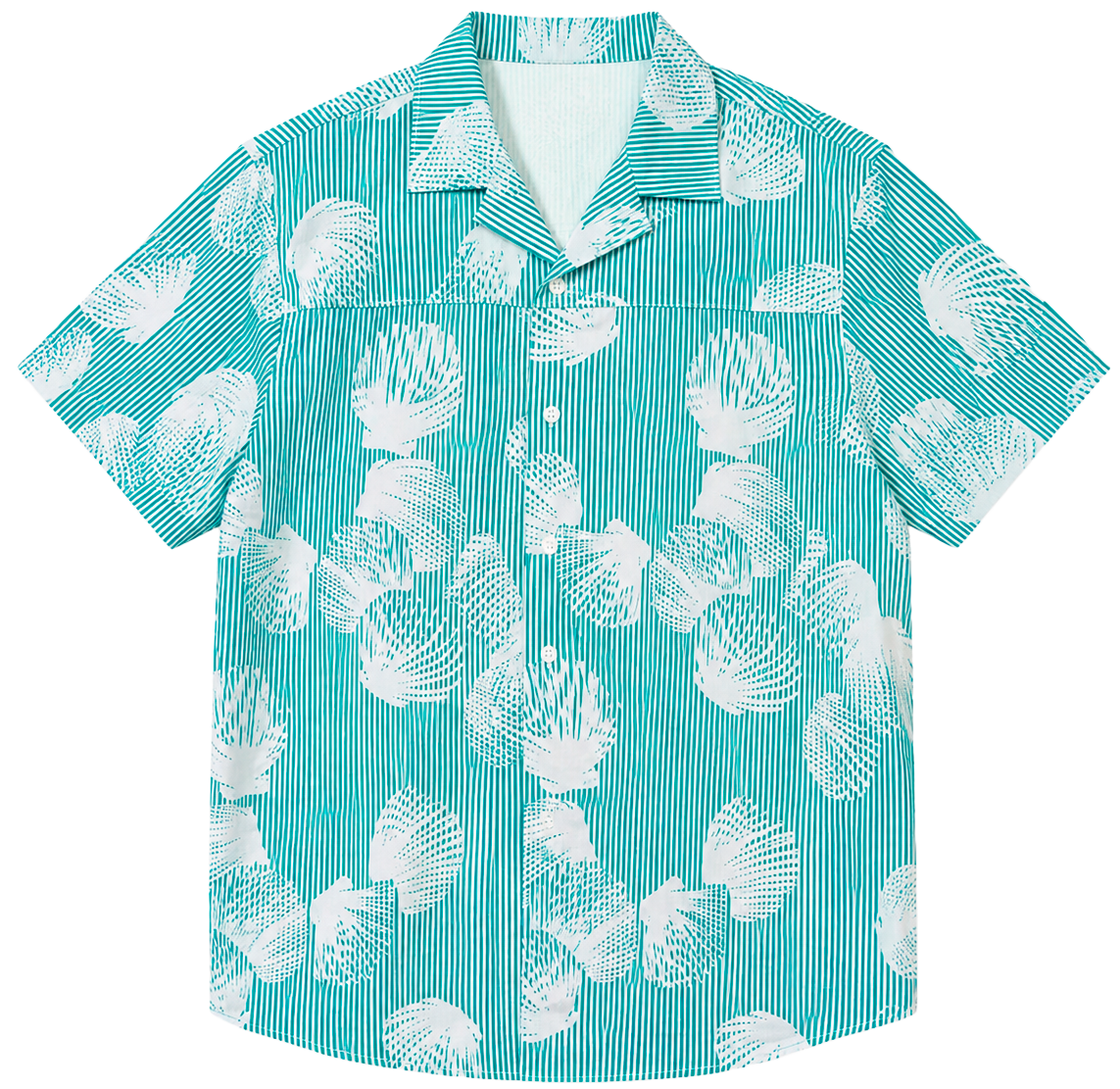 DREAMLAND S/S BUTTON-DOWN SHIRT AQUA - D2305W0807