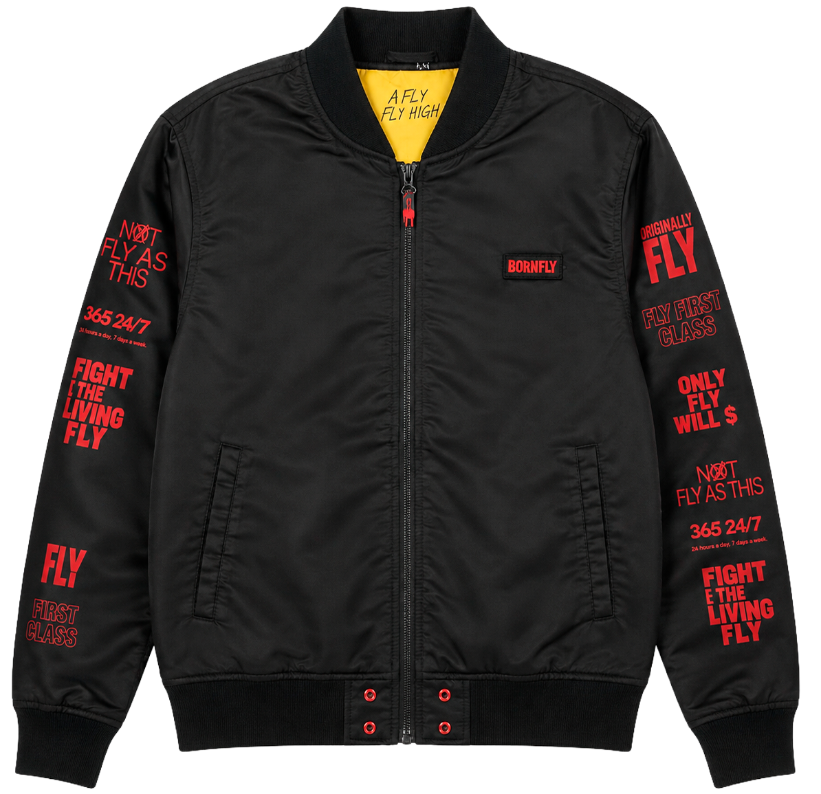 BORN FLY REVERSIBLE BOMBER JACKET BLACK - 2109O4194