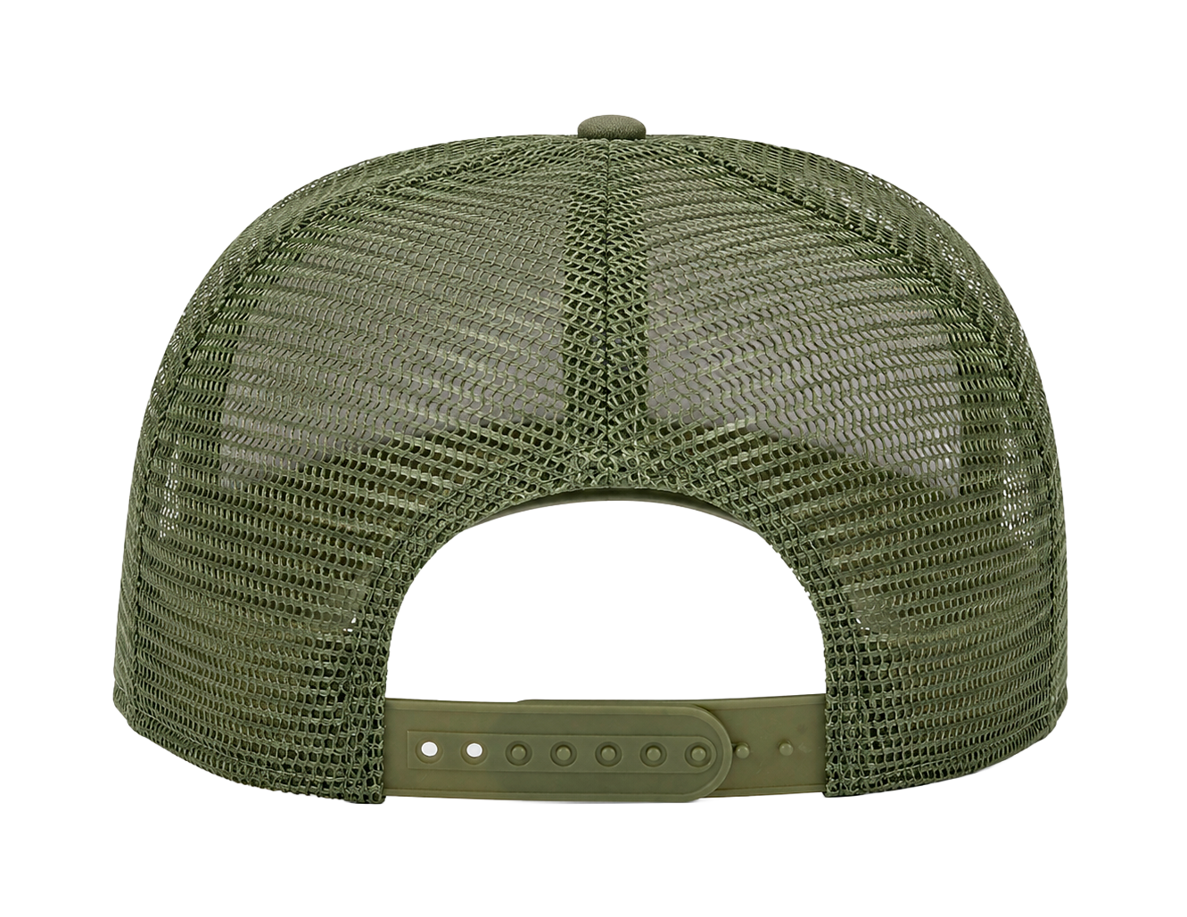 MISHKA LOGO SNAPBACK TRUCKER HAT OLIVE GREEN - MKS6AM-23
