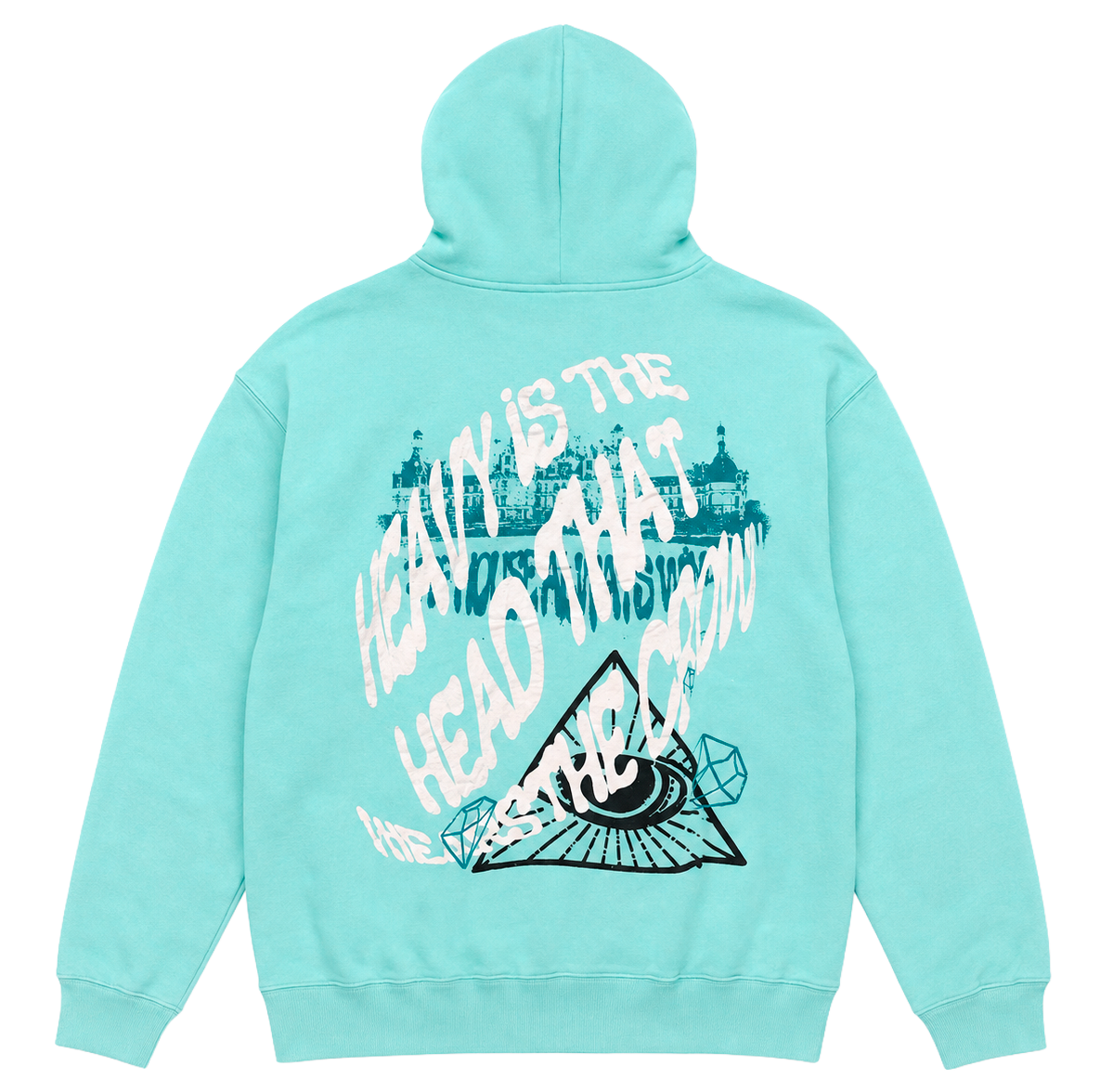 JEWEL HOUSE GRAPHIC HOODIE TEAL - JH07H1397N