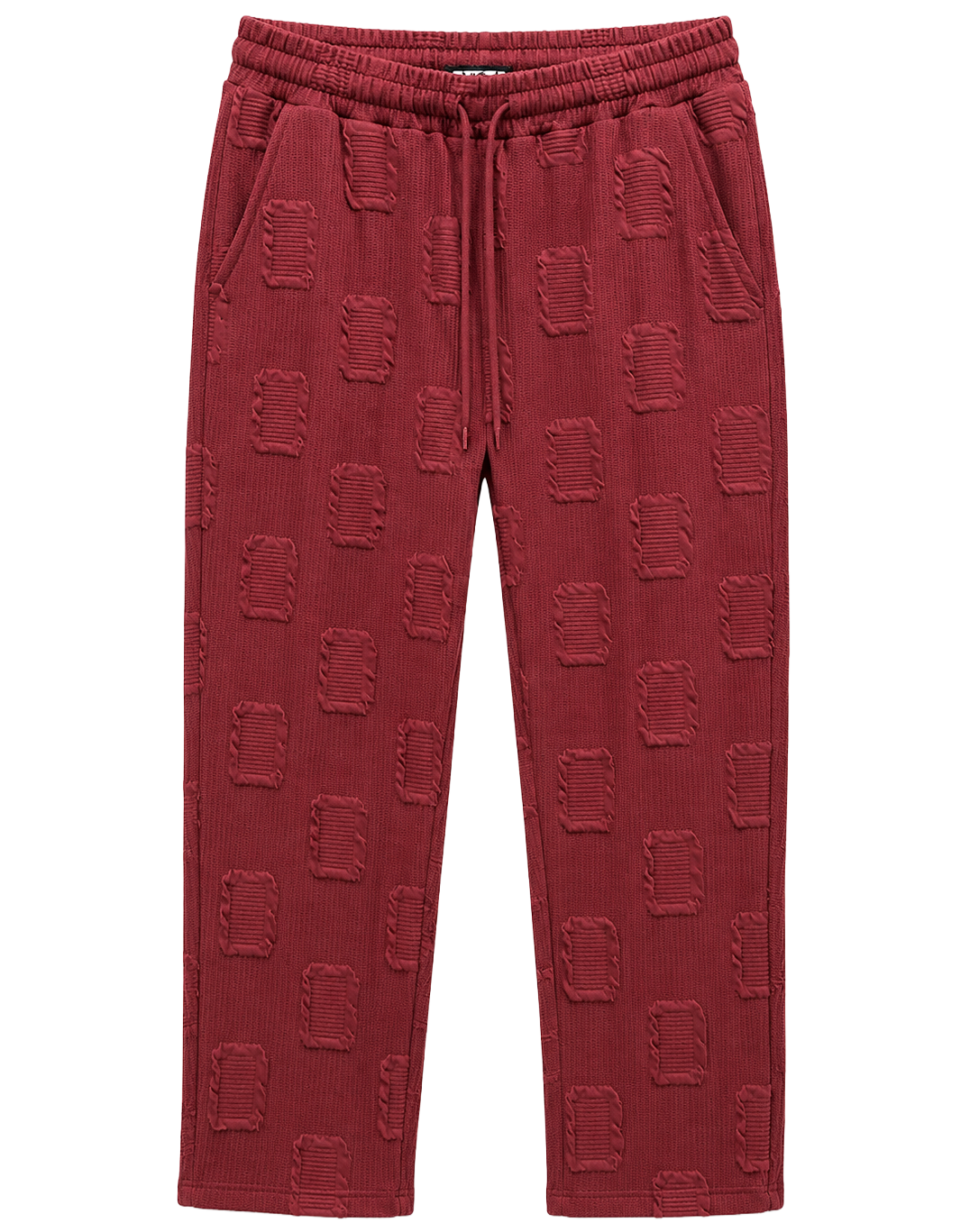REBEL MINDS JACQUARD LOUNGE PANTS BURGUNDY - 242-486
