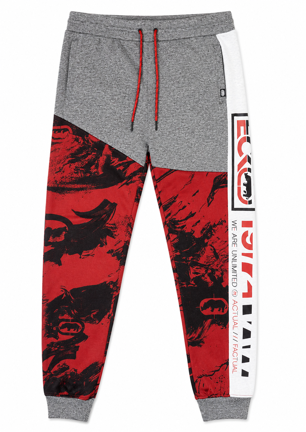 MARC ECKO JOGGER PANTS BLACK MARLED TRUE RED - EO12G740 - Steal Deal