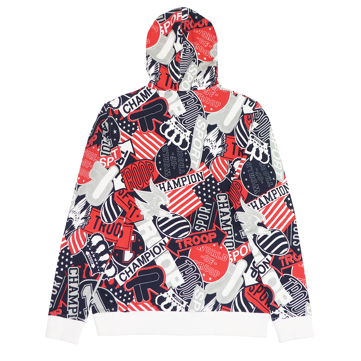 TROOP WORLD OF TROOP HOODIE RED/WHT - TP832378