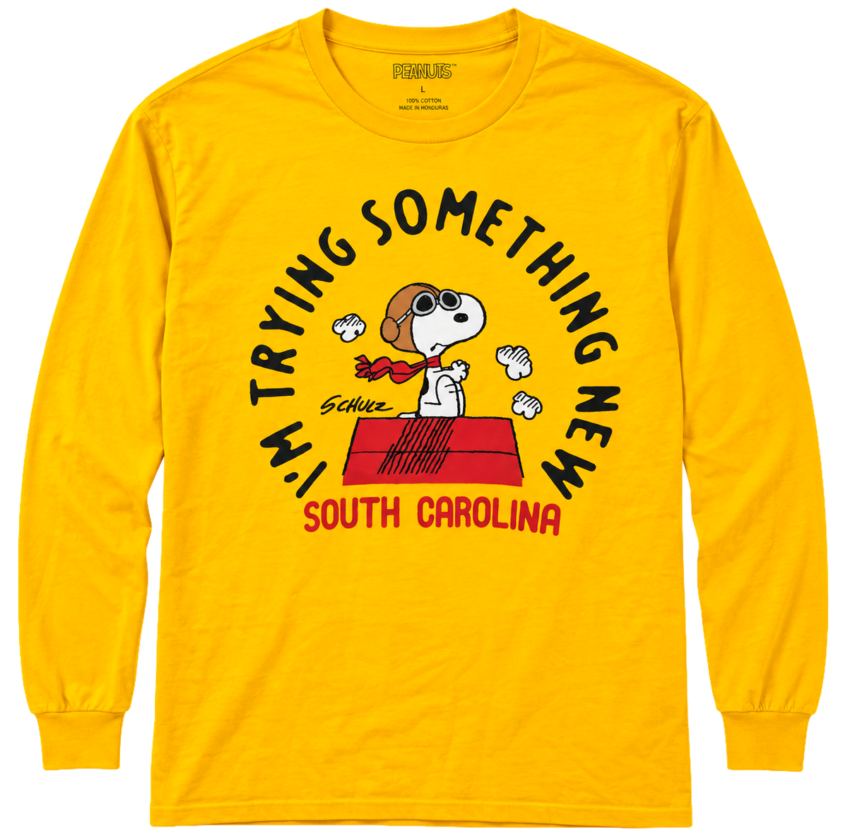 LICENSED GRAPHIC L/S SHIRT GOLD - PEANUTS
