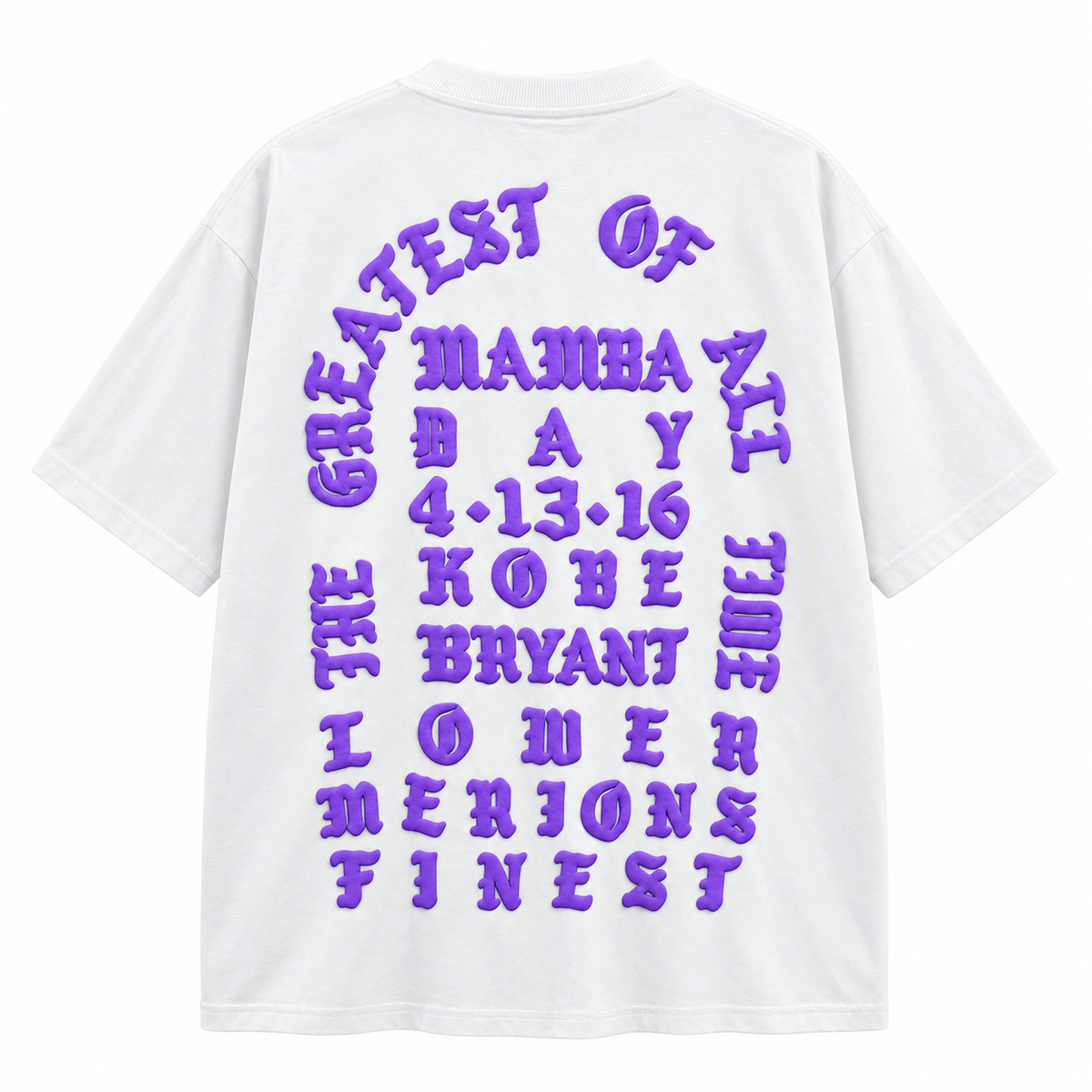 AUTHENTIC LEGENDS PUFF T-SHIRT WHITE/PURPLE - FEEL LIKE KOBE