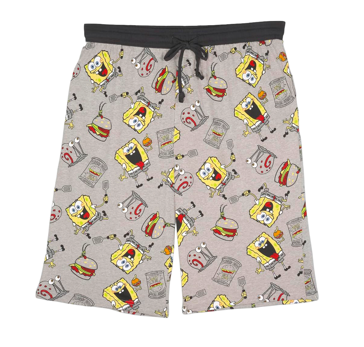 LICENSED SPONGE BOB LOUNGE SHORTS GREY - 5B076MJSWM / OP3179