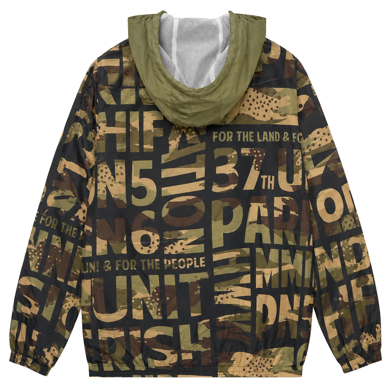PARISH NATION WINDBREAKER ANORAK KHAKI - N07O1039