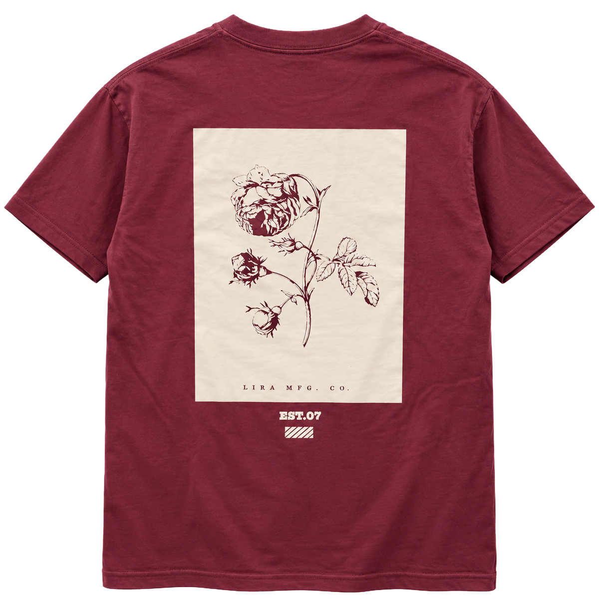 LICENSED LIRA GRAPHIC T-SHIRT MAROON - ROSE