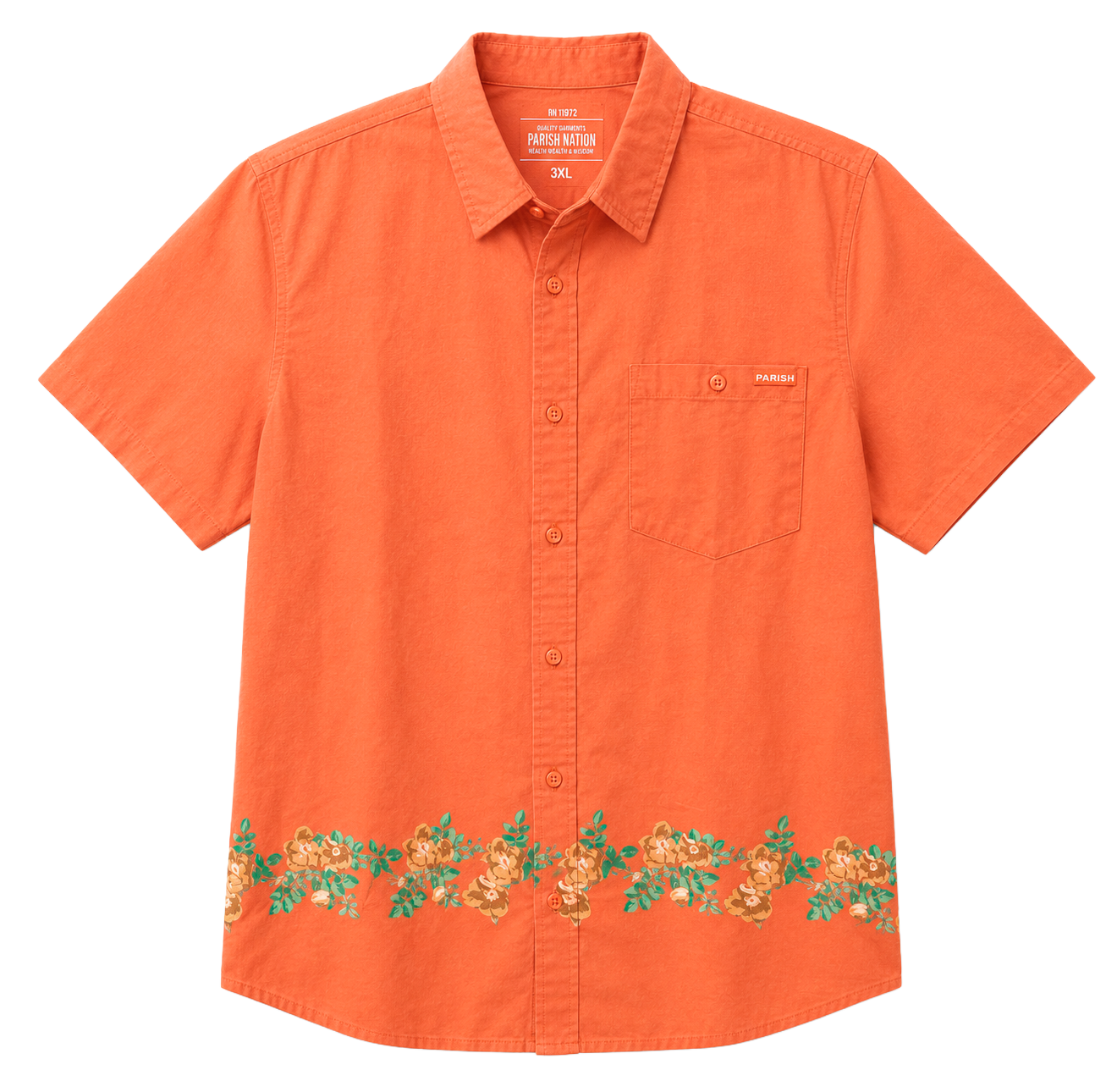 PARISH NATION S/S BUTTON-DOWN CORAL - N07W2766