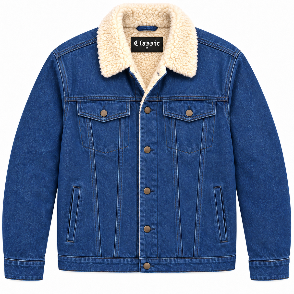 CLASSIC SHERPA DENIM JACKET DK BLUE - MJ3010302
