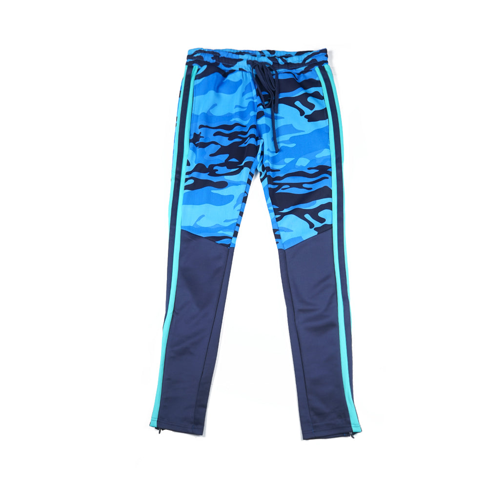 ROYAL BLUE 3 COLOR BLOCK TRACK PANTS - 89201