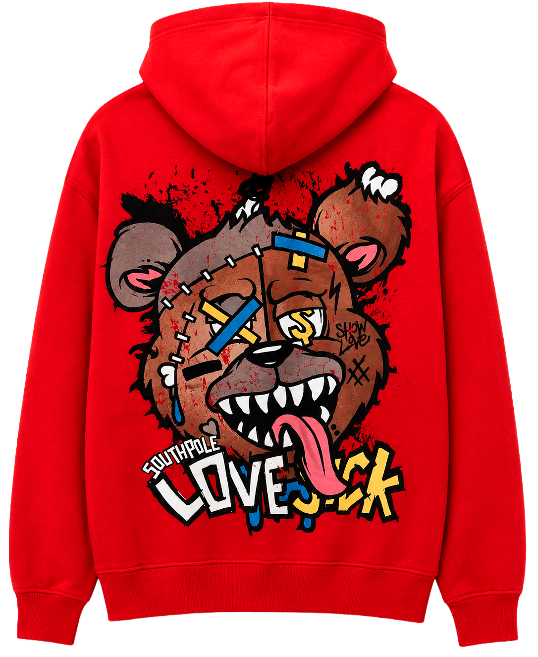 SOUTH POLE GRAPHIC HOODIE RED - SM451622