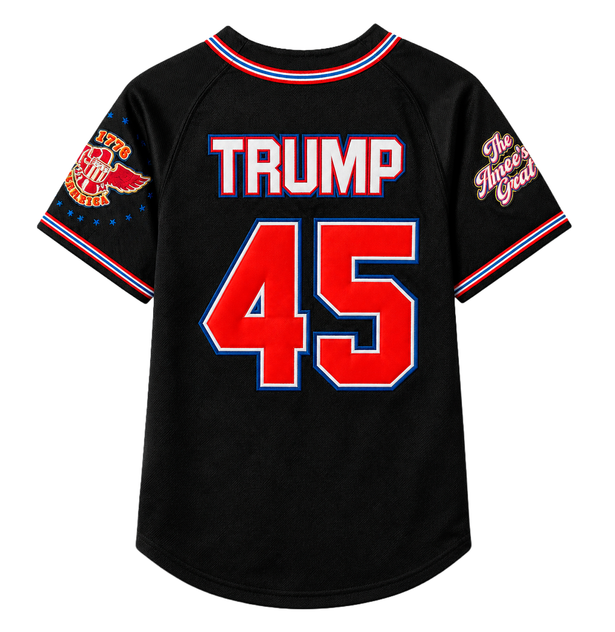 YOUTH HEADGEAR KIDS BASEBALL JERSEY BLACK - HGC191-YBAJ-02 / TRUMP