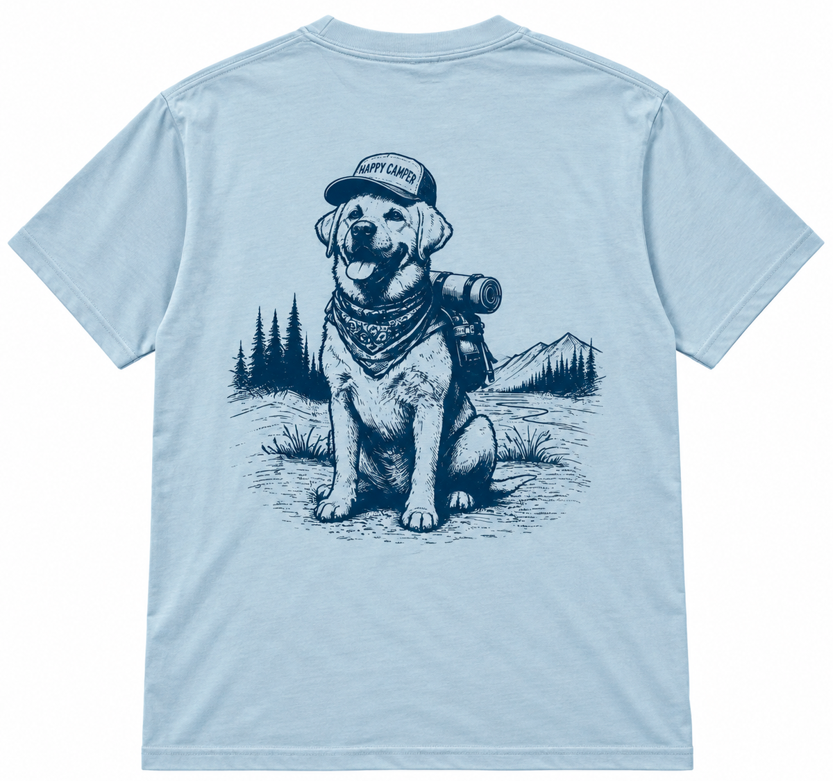 EDDIE BAUER GRAPHIC T-SHIRT LT BLUE - DOGGO